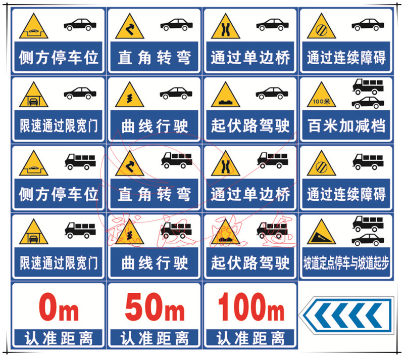 驾校训练场标志牌/考场标志牌